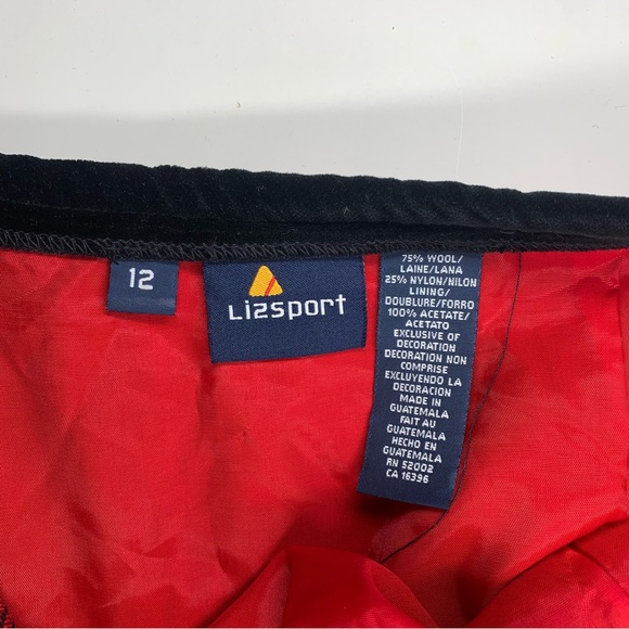 Y2K Red Plaid Mini Skirt Tartan Liz Claiborne Wool Skirt - Picture 3 of 12